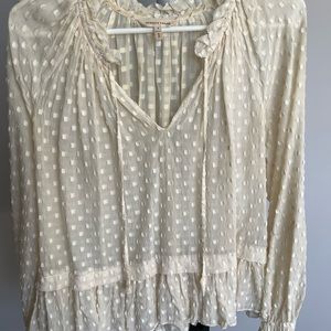 Rebecca Taylor off white blouse